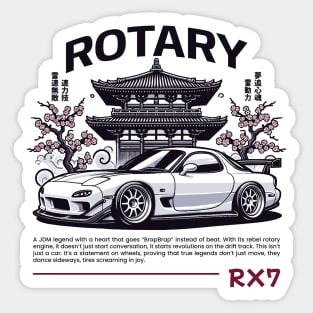 JDM RX7 Legend Japanese Temple Sticker